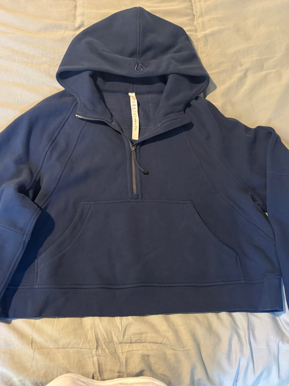 lululemon athletica Men's Navy Half-Zip Hoodie Sweater